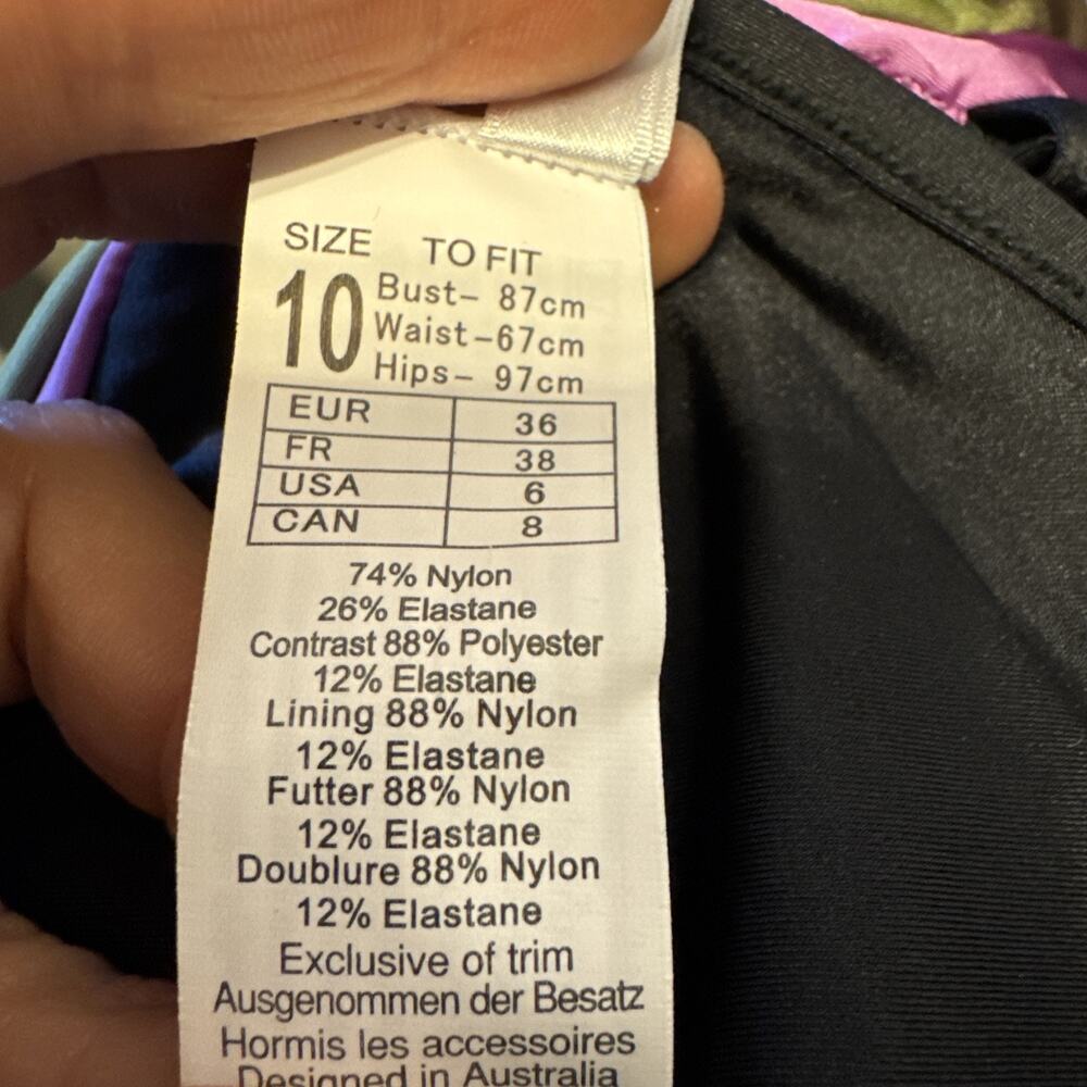 Brand New Seafolly Womens 10 Reversible Fixed Triangle Bikini Top Swimwear Black - Picture 5 of 5